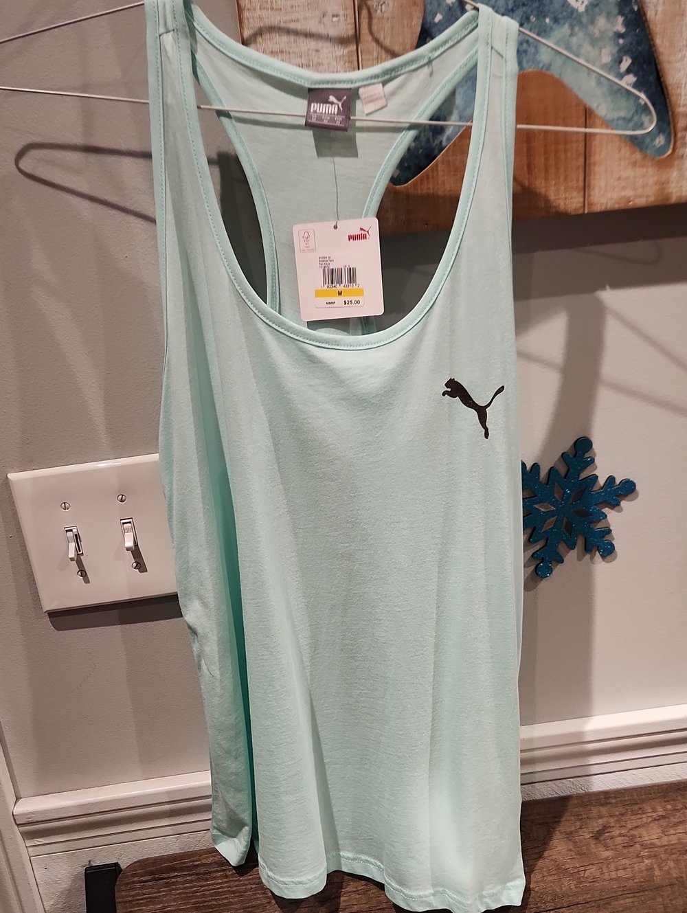 NWT Puma Mint Green Racerback Tank Top Women's Sz M